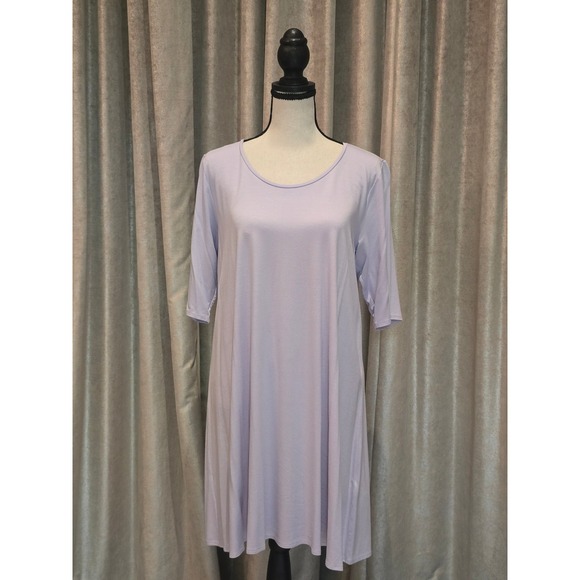Eileen Fisher Tops - Eileen Fisher Wisteria Scoop Neck Tunic/Dress Purple Elbow Sleeve Medium